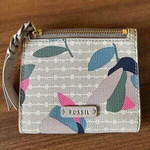 Vintage Fossil Floral Design Wallet